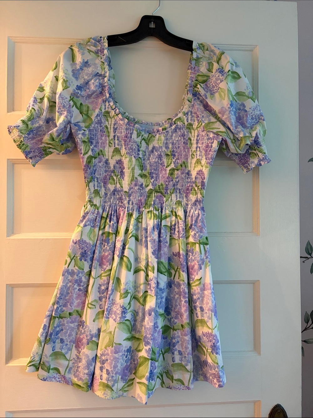 Hill house Floral Lavender Puff-Sleeve Dress - Picture 1 of 2